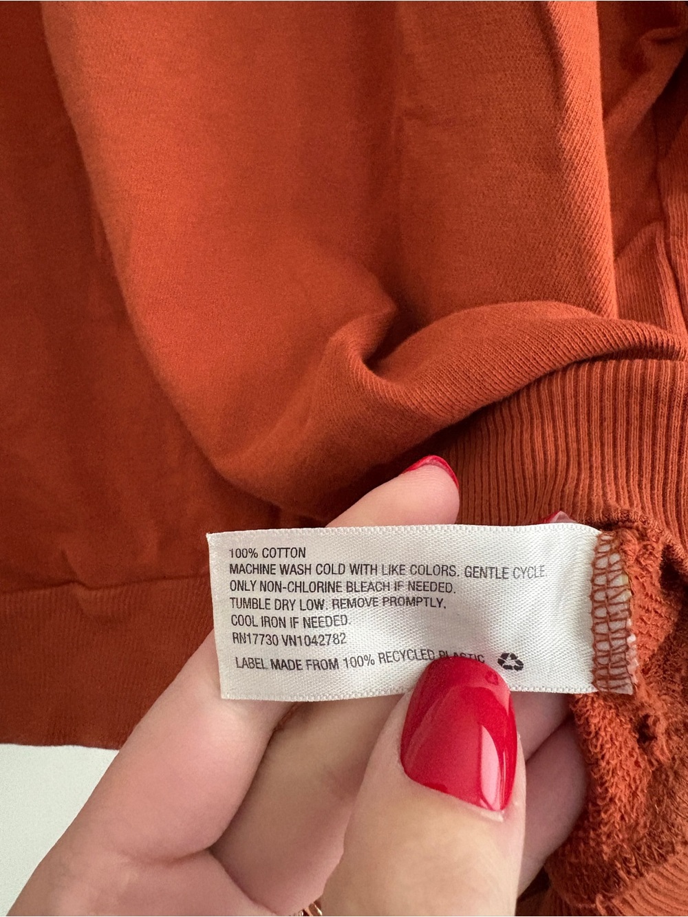 Universal Thread Crewneck Pullover Sweatshirt Burnt Orange Women’s Large Fall - Picture 4 of 4